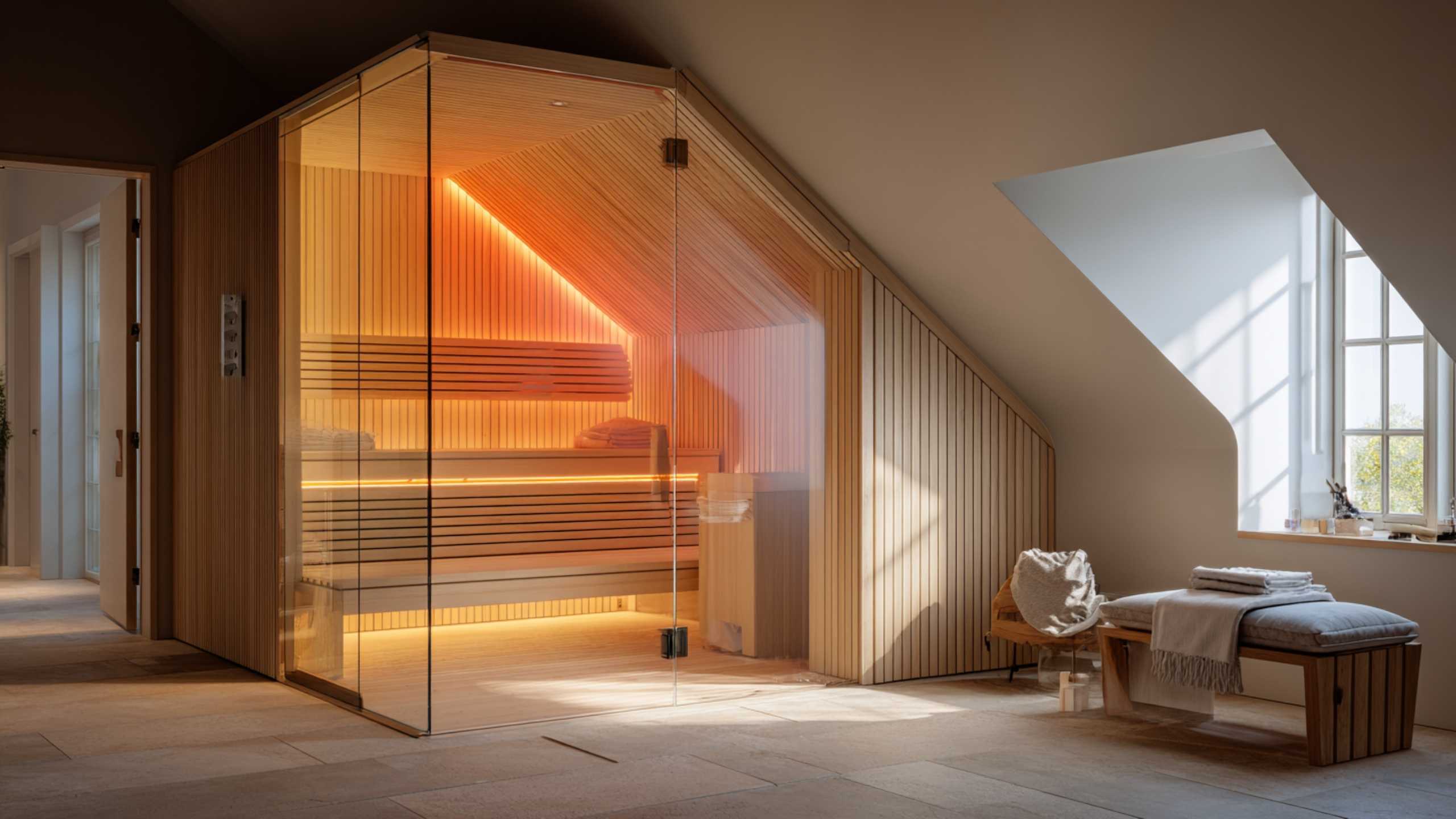 Dachschrägensauna: Massarbeit für besondere Räume